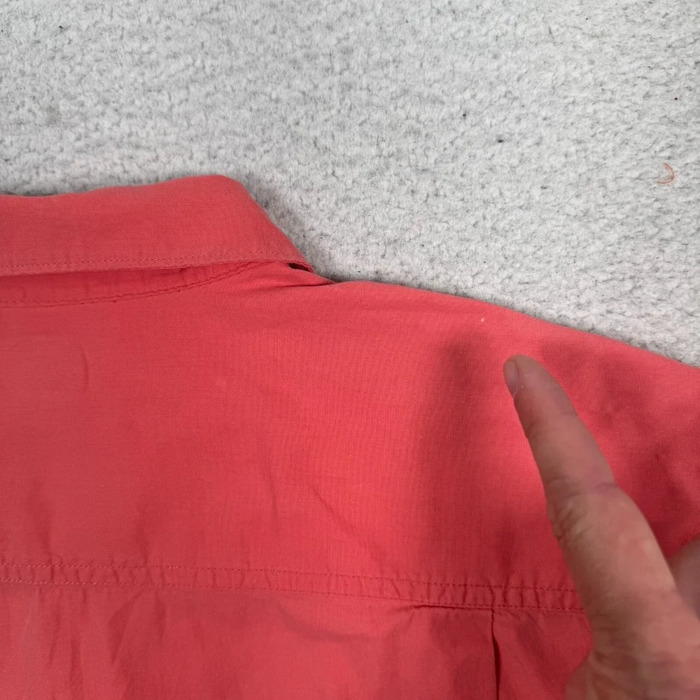 Banana Republic Safari & Travel Clothing Co Shirt Men M‎ Button Up S/S Coral VTG